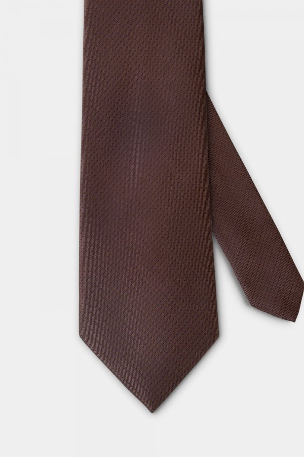 brownampnavy pokadot two tone necktie dgrie