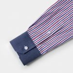 cotton triple tone stripes navy collar nr shirt dgrie 10