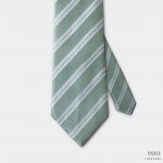 green twills white stripes necktie dgrie