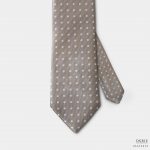 light brown dot white necktie dgrie