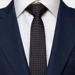 navy yellow check necktie dgrie 1