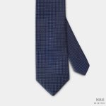 navyampwhite pokadot two tone necktie dgrie