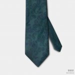 paisley graphic on green 3 inch necktie dgrie