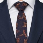 classic indigo blue bird 3 inch necktie dgrie 1