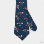 rugby sport pattern on blue 3 inch necktie dgrie