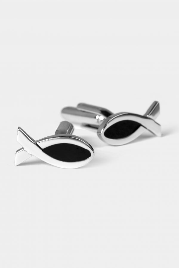 black fish silver cufflink dgrie 1