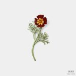 burgundy red cosmos flower brooch dgrie