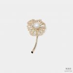 gold diamond dandelion brooch dgrie 1