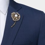 gold diamond dandelion brooch dgrie