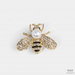 golden bee white pearl diamond brooch dgrie