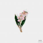 lily of the valley pink flower brooch dgrie