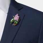 pink cyclamen flower brooch dgrie