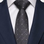 grey and black twill texture dot blueampbrown 3 inch necktie dgrie