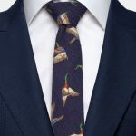 mallard duck indigo blue 3 inch necktie dgrie