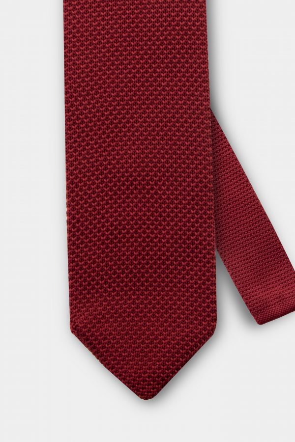 red knit 3 inch necktie dgrie 1