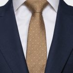 sand yellow mini polka dot necktie dgrie 1