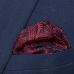 red paisley navy pocket square dgrie