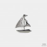 silver sailboat sparkle brooch dgrie