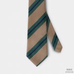 beige stripe three tone greenampnavy 3 inch necktie amp dgrie 1