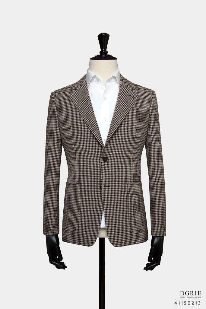 RANDT RTJacket-TanWoolGunclubHoundstooth-